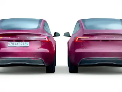 Tesla Model 3 dual motor 2024 Low-poly 3D model