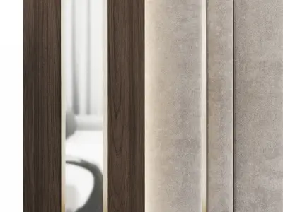 Decorative wall panel and headboard 4 3D model