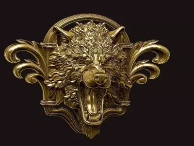 WOLF  PENDENT also FOR DECORATIVE 3D PRINT FILE 3D print model