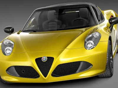 Alfa Romeo 4C Spider 2015 3D model