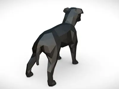 staffy staffordshire bull terrier 3D print model