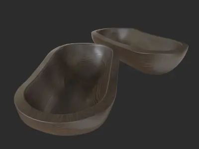 Wooden Bowl Free 3D model