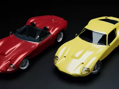 1950s-1960s classic sport car pack