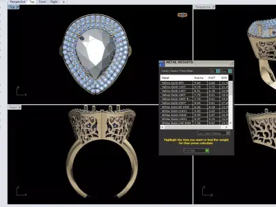 luxury ring 3D print model shop