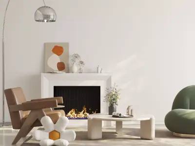 Modern residential indoor 3 d model 3D model