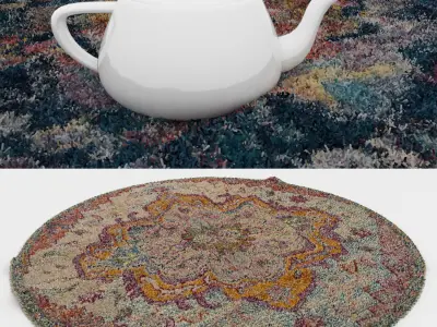 Round Rug Set 57 3D model