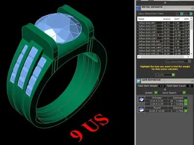 Luxury Men Rings Designs 6MR003 3D print model