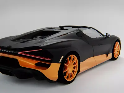 Bugatti Mistral 2024 Low-poly 3D model
