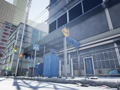 Complete city asset pack for Unity and Unreal game engines Low-poly 3D model