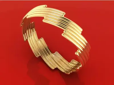 1300 Modular Gleam Bangle 62MM-20gm 3D print model