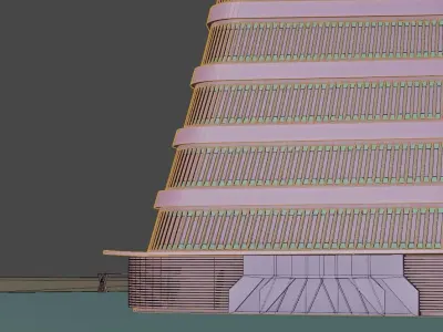 sky scraper building Low-poly 3D model