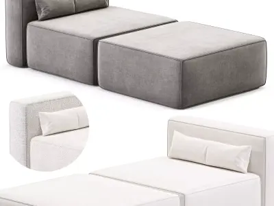 Mix Modular Chaise Free 3D model