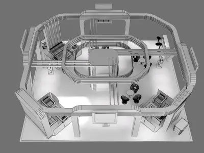 Booth Exhibition Stand a236 3D model
