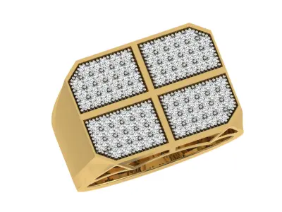 Diamond Ring Hip Hop Simple for Man  3D print model