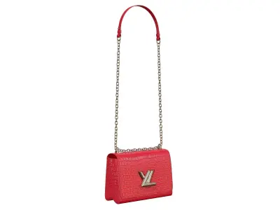 Louis Vuitton Bag Twist Crocodile Coral Pink 3D model