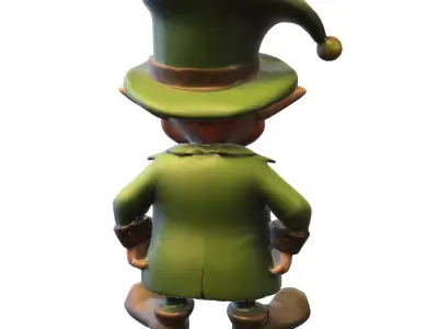 Stylized Leprechaun Low-poly 3D model