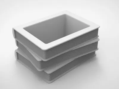 book pattern vase 3D print model