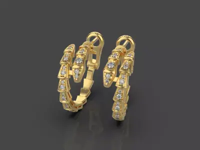 Bvgari serpenti earrings 3D print model