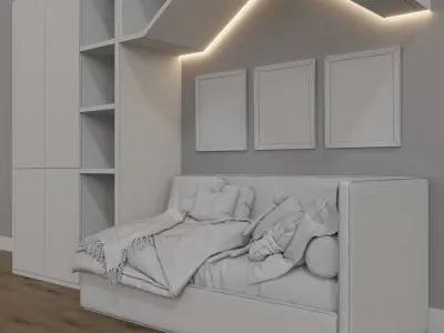 Wardrobe For Children 02 3D model