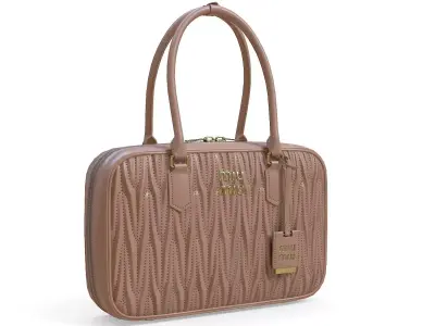 Miu Miu Matelasse Nappa Leather Bag Beige Low-poly 3D model