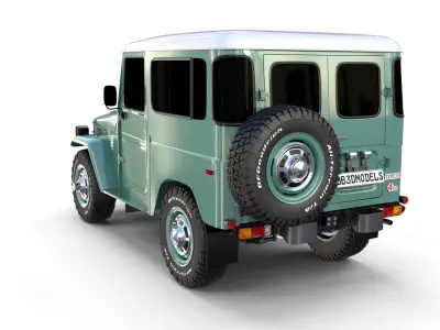 Toyota Land Cruiser FJ 40 Green 3D model
