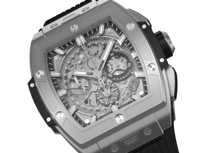 Hublot Spirit Of Big Bang Titanium Ceramic 42mm Silver Watch 3D model