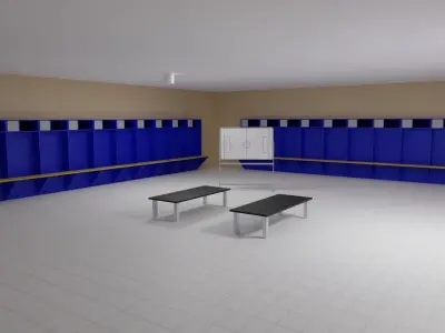 Soccer Stadium Low-poly 3D model 15