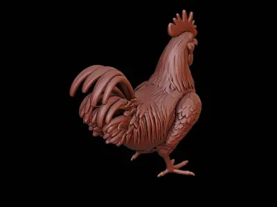 Chicken Animal Sculpture 3D print model get
