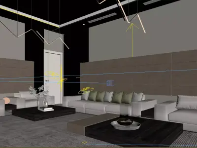 Modern Living Room 3D model
