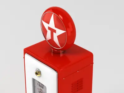 Retro Gas Station Pump 02 3D model