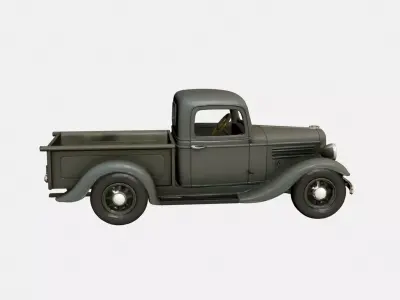 1930s Vintage Pickup Truck Model Early Classic Utility Vehicle 3D model