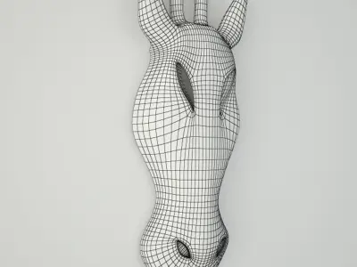 Balinese Dotted Giraffe Mask 3D model