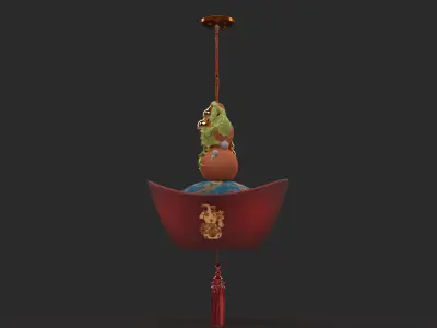 Chinese red lantern  3D model order
