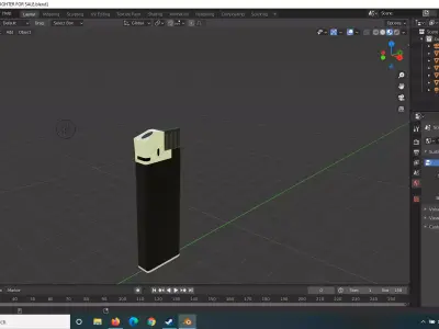 lighteer usb stick Low-poly 3D model