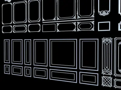 Classic wall ornament collect 3d model 3D model