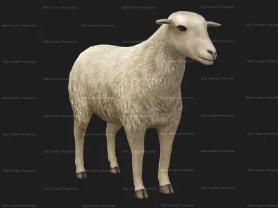Sheep Animated Low-poly 3D model