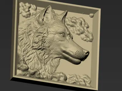 Wolf Head A140 3D print model