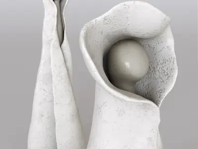 Decoration Christmas Angel 01 earthenware 3D model