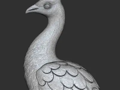 Peacock Statue 3D print model