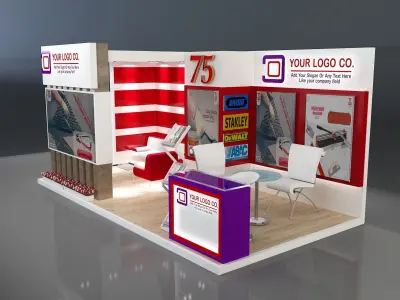 Booth Exhibition Stand a203b 3D model