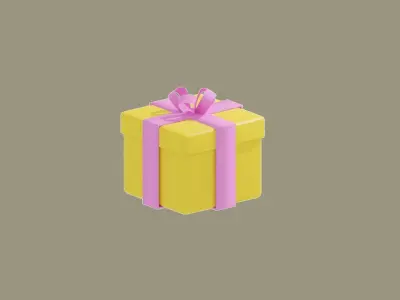Gift Box Free low-poly 3D model buy