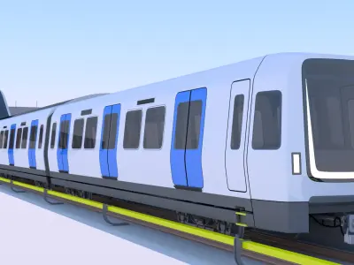 Stockholm metro station IV 3D model