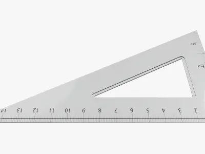 Ruler three-sided 01 3D model