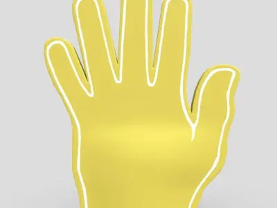 Foam Finger 5 Low-poly 3D model