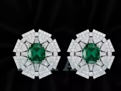 Royal Emerald Flower  3D print model