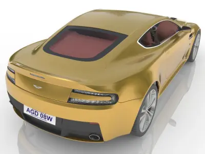 Golden Aston Martin dbx 3D model