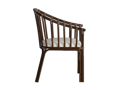 Fluted Dining Table Chair 3D model