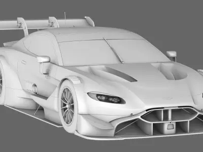 Aston Martin AMR Vantange DTM 2019 GT500 Low-poly 3D model