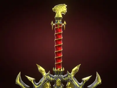 Fantasy Sword Lion Game Ready Unreal Engine Unity Low-poly 3D model