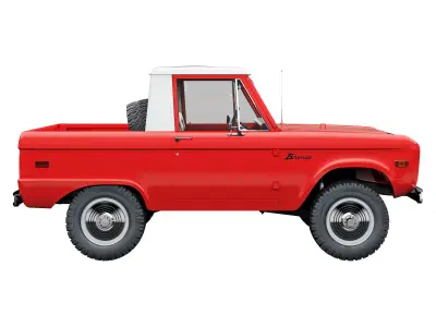 Ford bronco 1967 pickup 3D model
